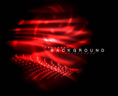 Neon parlayan techno hatları, yüksek teknoloji fütüristik arka plan şablonu kare şekilleri ile