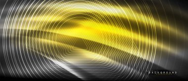 Neon parlayan çizgiler, sihirli enerji uzay ışığı konsepti, soyut arka plan duvar kağıdı tasarımı