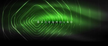 Neon parlayan çizgiler, sihirli enerji uzay ışığı konsepti, soyut arka plan duvar kağıdı tasarımı