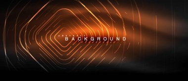 Neon parlayan çizgiler, sihirli enerji uzay ışığı konsepti, soyut arka plan duvar kağıdı tasarımı