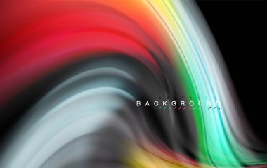 Sıvı sıvı renkler tasarım, renkli mermer veya plastik dalgalı doku arka plan, siyah, iş veya teknoloji sunu veya web broşür için parlak renkli öğeleri kapak tasarımı, duvar kağıdı