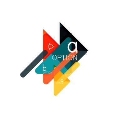 Üçgen veri görselleştirme tasarım, seçenek Infographic düzen