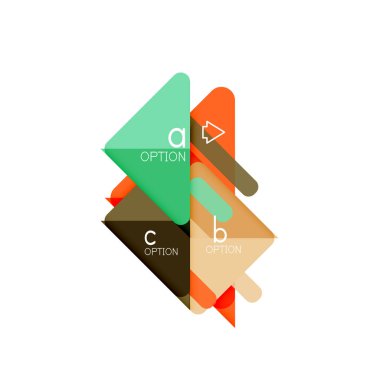 Üçgen veri görselleştirme tasarım, seçenek Infographic düzen