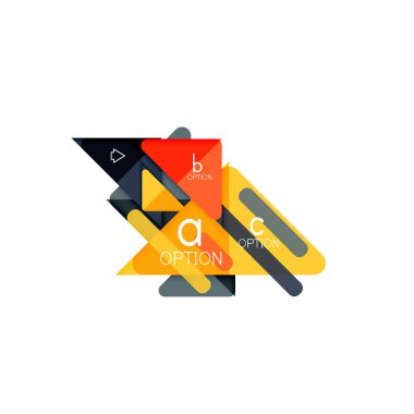 Üçgen veri görselleştirme tasarım, seçenek Infographic düzen