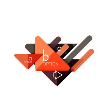 Üçgen veri görselleştirme tasarım, seçenek Infographic düzen