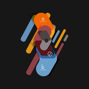 Düz tasarım geometrik infographics, ok şekli vektör etiket veya etiket, Fiyat etiketleri, promosyon rozet, simgesi tasarım, kağıt tarzı düzeni verileri grafik görselleştirme adım adım süreci için için teklif