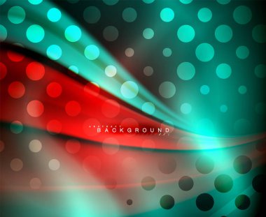 Neon holografik sıvı renkli dalga web, duvar kağıdı, desen, doku ve arka plan için