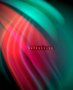 Neon holografik sıvı renkli dalga web, duvar kağıdı, desen, doku ve arka plan için