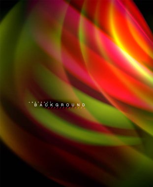 Neon holografik sıvı renkli dalga web, duvar kağıdı, desen, doku ve arka plan için