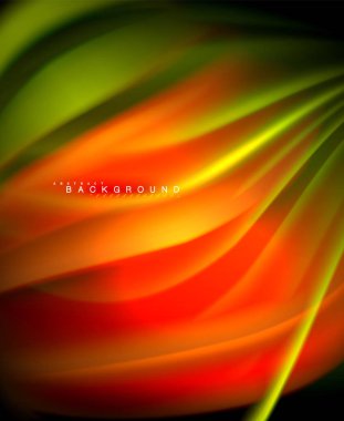 Neon holografik sıvı renkli dalga web, duvar kağıdı, desen, doku ve arka plan için