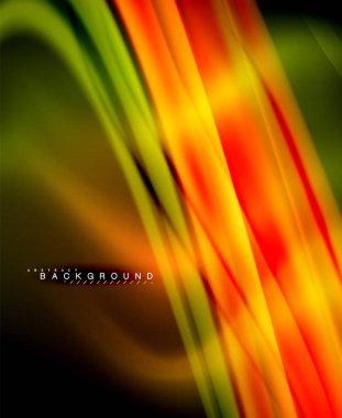 Neon holografik sıvı renkli dalga web, duvar kağıdı, desen, doku ve arka plan için