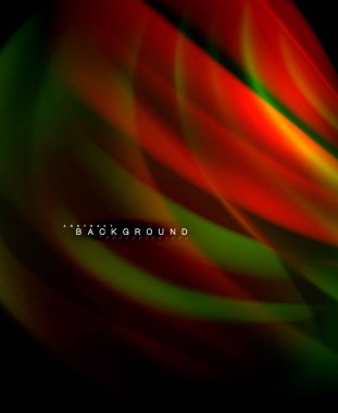 Neon holografik sıvı renkli dalga web, duvar kağıdı, desen, doku ve arka plan için