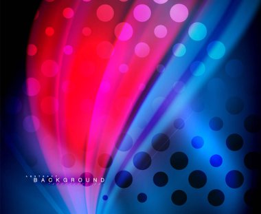 Neon holografik sıvı renkli dalga web, duvar kağıdı, desen, doku ve arka plan için