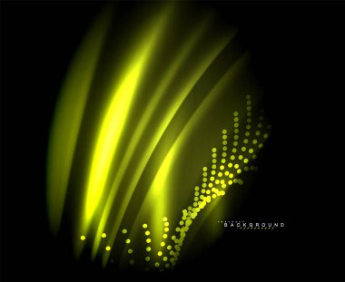 Neon parlayan techno hatları, yüksek teknoloji fütüristik arka plan şablonu kare şekilleri ile