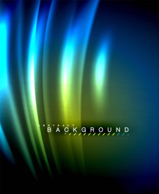 Neon parlayan techno hatları, yüksek teknoloji fütüristik arka plan şablonu kare şekilleri ile