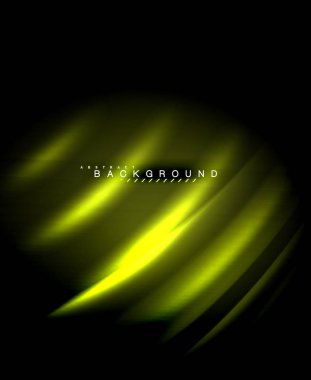 Neon parlayan tekno çizgiler, kare şekilli ileri teknoloji soyut arka plan şablonu. vektör illüstrasyonu