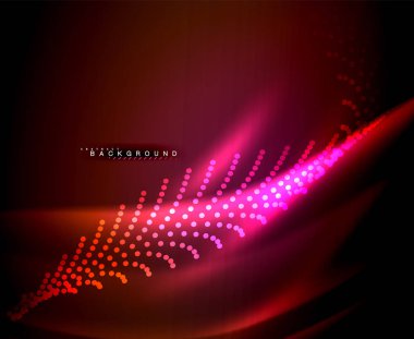 Neon parlayan techno hatları, yüksek teknoloji fütüristik arka plan şablonu kare şekilleri ile