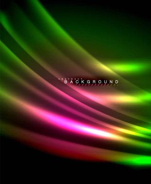 Neon parlayan techno hatları, yüksek teknoloji fütüristik arka plan şablonu kare şekilleri ile