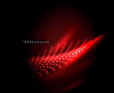 Neon parlayan techno hatları, yüksek teknoloji fütüristik arka plan şablonu kare şekilleri ile