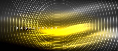 Neon parlayan çizgiler, sihirli enerji uzay ışığı konsepti, soyut arka plan duvar kağıdı tasarımı