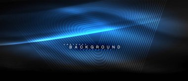 Neon parlayan çizgiler, sihirli enerji uzay ışığı konsepti, soyut arka plan duvar kağıdı tasarımı