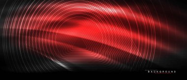 Neon parlayan çizgiler, sihirli enerji uzay ışığı konsepti, soyut arka plan duvar kağıdı tasarımı