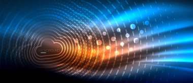 Neon parlayan dalga, sihirli enerji ve ışık arka plan. Duvar kağıdı şablonu, yüksek teknoloji gelecek kavramı