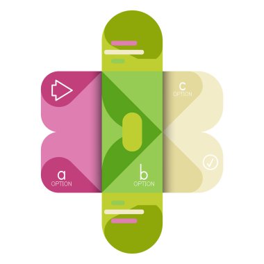 Infographics seçeneği ve adım adım içinde yuvarlak kareler, grafik, grafik, diyagram seçenekleri, parçalar, süreçleri ile unsuru