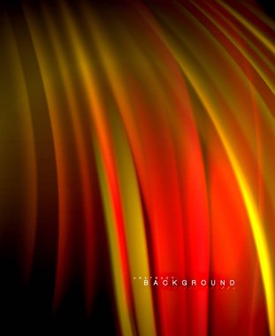 Neon parlayan dalga, sihirli enerji ve ışık arka plan. Vektör duvar kağıdı şablonu