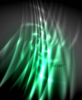 Neon parlayan techno hatları, yüksek teknoloji fütüristik arka plan şablonu kare şekilleri ile