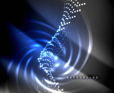 Neon parlayan techno hatları, yüksek teknoloji fütüristik arka plan şablonu kare şekilleri ile