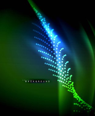 Neon parlayan techno hatları, yüksek teknoloji fütüristik arka plan şablonu kare şekilleri ile