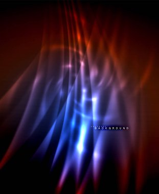 Neon parlayan techno hatları, yüksek teknoloji fütüristik arka plan şablonu kare şekilleri ile