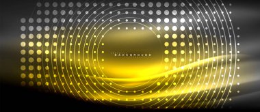 Neon parlayan çizgiler, sihirli enerji uzay ışığı konsepti, soyut arka plan duvar kağıdı tasarımı