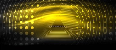 Neon parlayan çizgiler, sihirli enerji uzay ışığı konsepti, soyut arka plan duvar kağıdı tasarımı