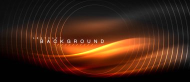 Neon parlayan çizgiler, sihirli enerji uzay ışığı konsepti, soyut arka plan duvar kağıdı tasarımı