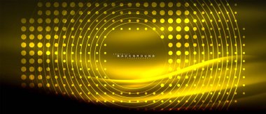 Neon parlayan çizgiler, sihirli enerji uzay ışığı konsepti, soyut arka plan duvar kağıdı tasarımı