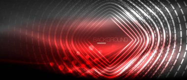 Neon parlayan dalga, sihirli enerji ve ışık arka plan. Duvar kağıdı şablonu, yüksek teknoloji gelecek kavramı