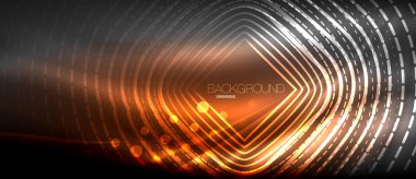 Neon parlayan dalga, sihirli enerji ve ışık arka plan. Duvar kağıdı şablonu, yüksek teknoloji gelecek kavramı