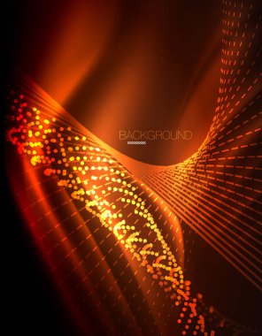 Yumuşak ışık efekti, parlak parlak neon koyu arka plan üzerinde düz çizgiler. Enerji Teknoloji fikir