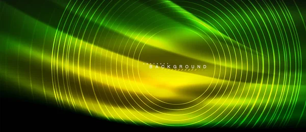 Neon parlayan çizgiler, sihirli enerji uzay ışığı konsepti, soyut arka plan duvar kağıdı tasarımı