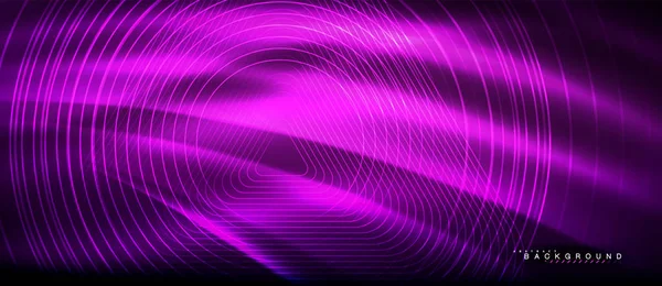 Neon parlayan çizgiler, sihirli enerji uzay ışığı konsepti, soyut arka plan duvar kağıdı tasarımı