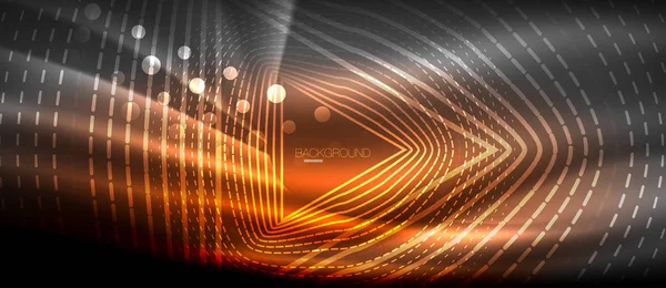 Neon parlayan dalga, sihirli enerji ve ışık arka plan. Duvar kağıdı şablonu, yüksek teknoloji gelecek kavramı
