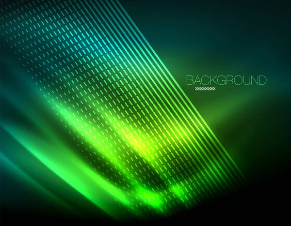 Yumuşak ışık efekti, parlak parlak neon koyu arka plan üzerinde düz çizgiler. Enerji Teknoloji fikir