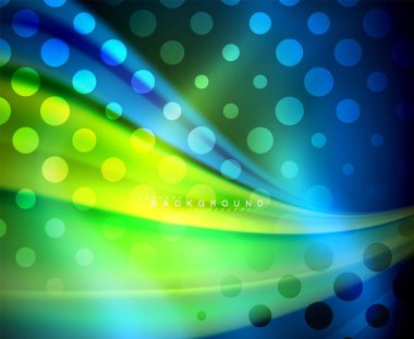 Neon holografik sıvı renkli dalga web, duvar kağıdı, desen, doku ve arka plan için