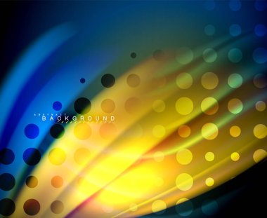 Neon holografik sıvı renkli dalga web, duvar kağıdı, desen, doku ve arka plan için