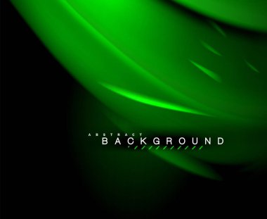 Neon parlayan dalga, sihirli enerji ve ışık arka plan. Vektör duvar kağıdı şablonu