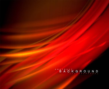 Neon parlayan dalga, sihirli enerji ve ışık arka plan. Vektör duvar kağıdı şablonu