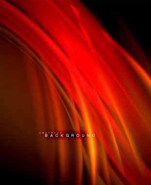 Neon parlayan dalga, sihirli enerji ve ışık arka plan. Vektör duvar kağıdı şablonu