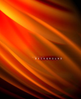 Neon parlayan dalga, sihirli enerji ve ışık arka plan. Vektör duvar kağıdı şablonu